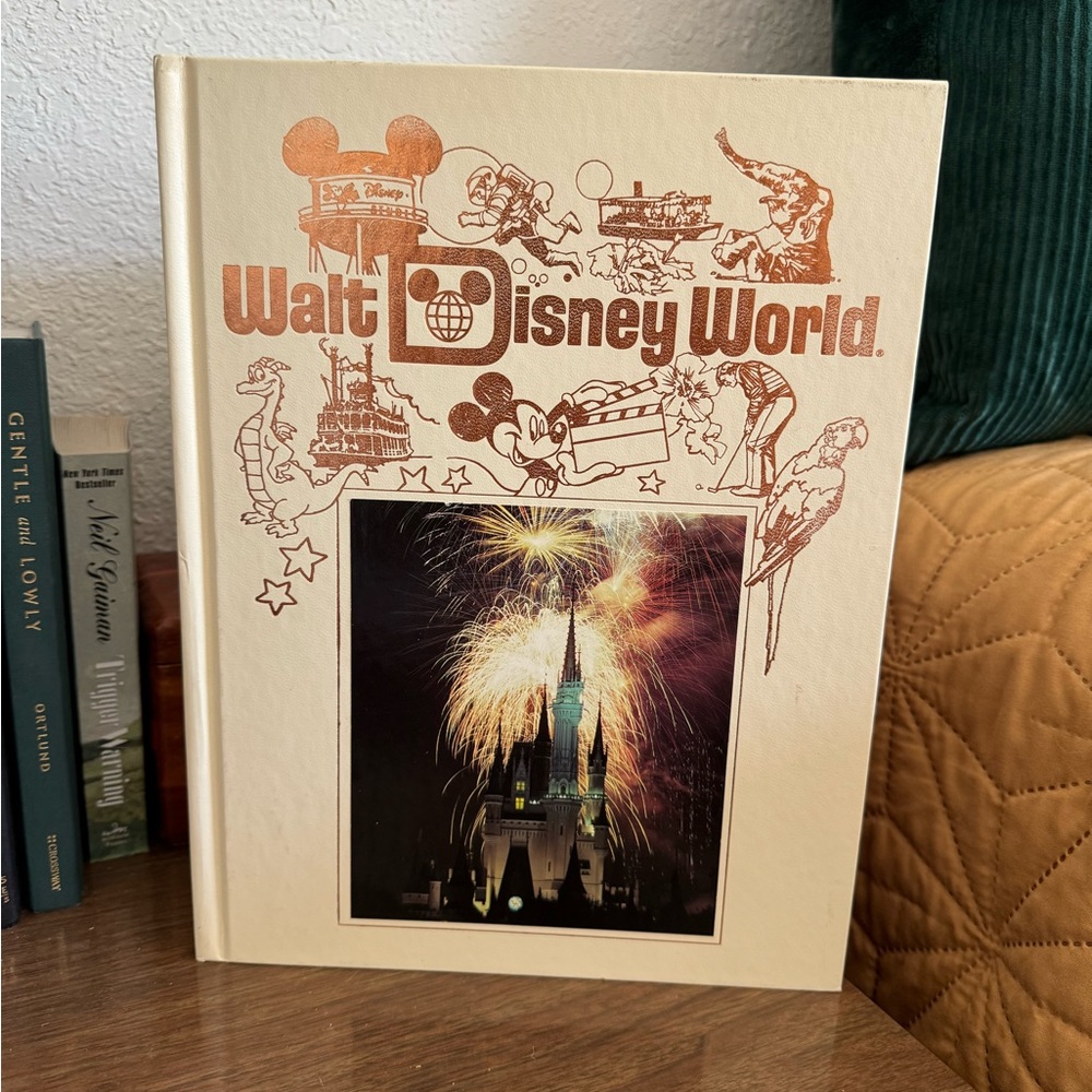 Vintage Walt Disney World Coffee Table Book Cream Cover
